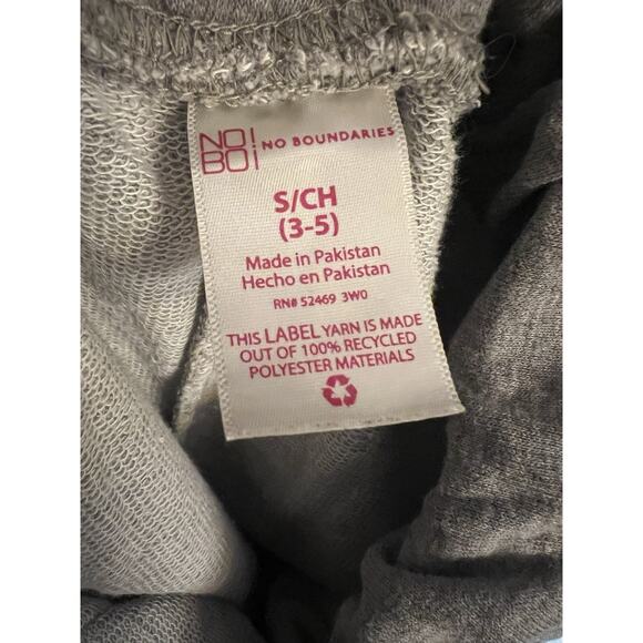 No Boundaries Sweatpants Cargo Womens Sz 3-5 Elastic Waist Soft Comfortable Gray - Picture 3 of 3